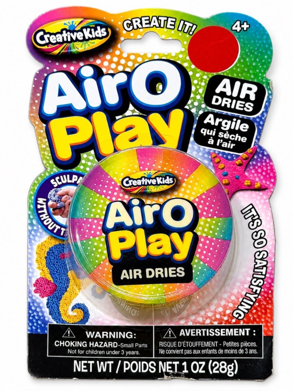 Creative Kids AirO Play Air Dry Clay Foam 1 oz New